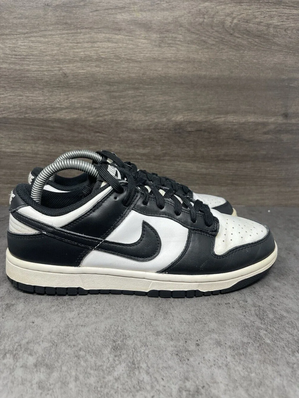 Nike Dunk Low Panda Sneakers Womens Size 8 Black White DD1503-101